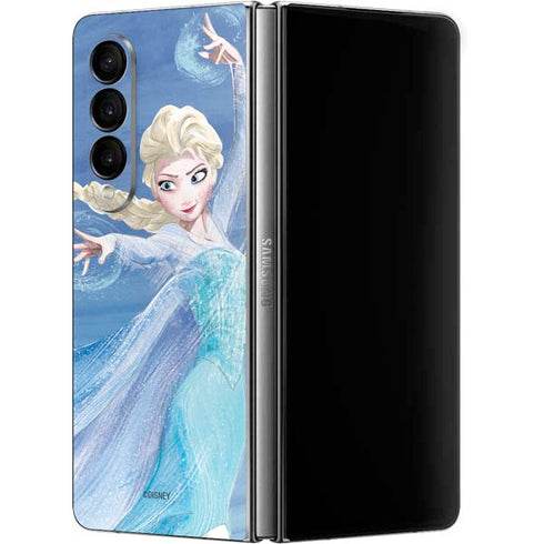 Disney Frozen Elsa Icy Powers Art Galaxy Z Fold4 5G Skin